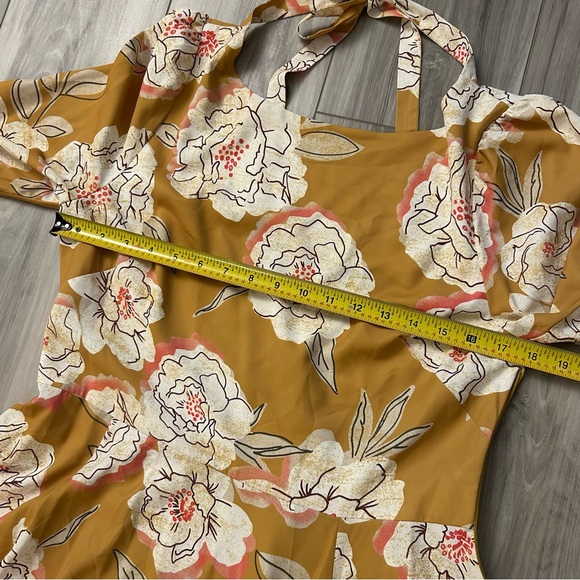 Joyfolie Floral Maxi Dress Long Sleeve Open Back Bohemian Cottagecore Size XL - Picture 5 of 13